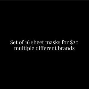 Variety set of 16 sheet masks